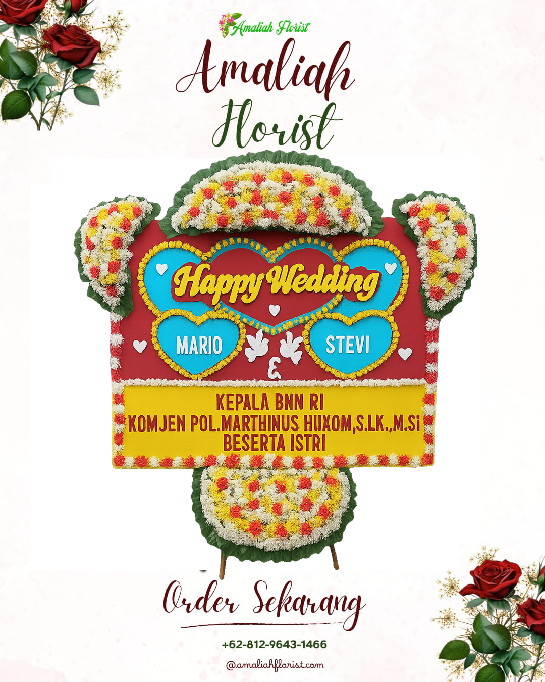 Papan Bunga Pernikahan Katingan